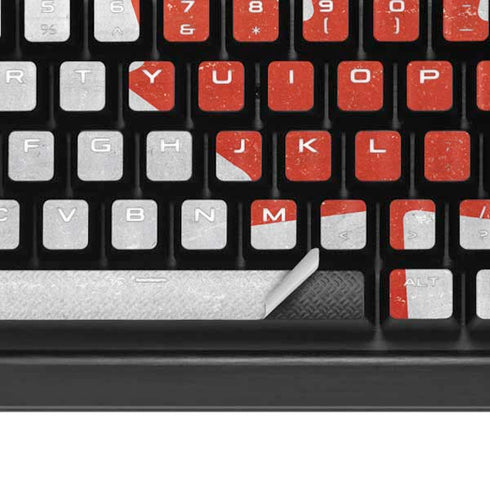 Canada Flag Distressed K95 RGB PLATINUM Mechanical Gaming Keyboard Skin